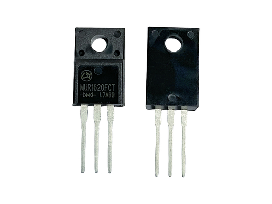 16A200V خسائر طاقة منخفضة ثنائيات استرداد سريعة لغيرات الترددات العالية MUR1620FCT